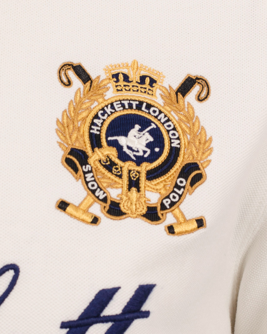 Heren | Polo's | Hackett | Snow Number Piké Winter White