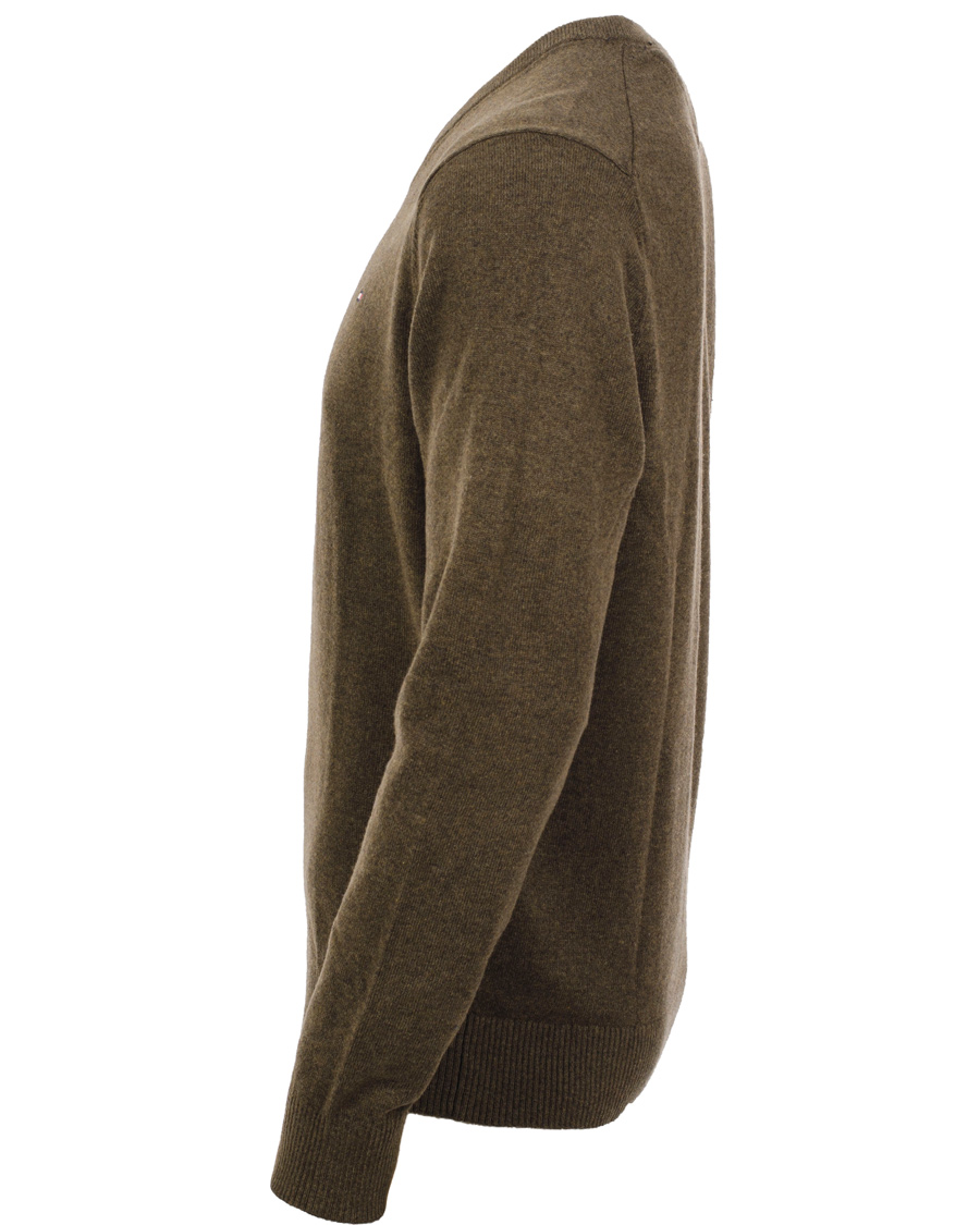 Heren | Truien | Tommy Hilfiger | Pima Cotton Cashmere V-neck Pullover Beech Green