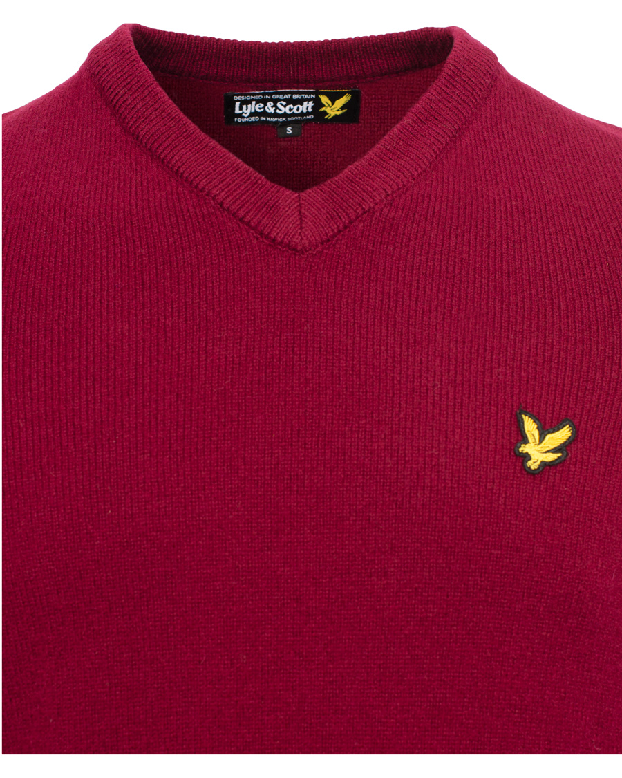Homme | Pulls Et Tricots | Lyle & Scott | Lambswool V-Neck Pullover Claret Jug
