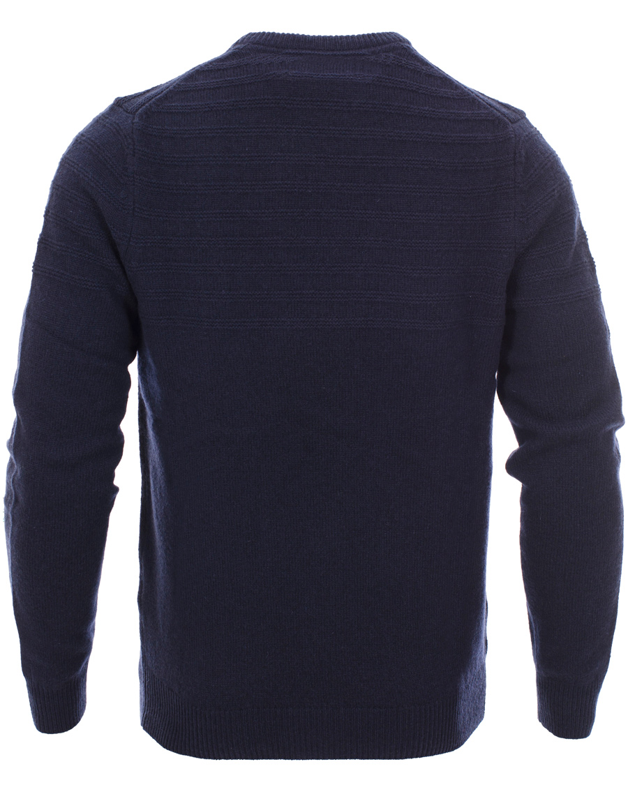 Homme | Pulls Et Tricots | Lyle & Scott | Crew Neck Garter Stitch Interest Pullover New Navy