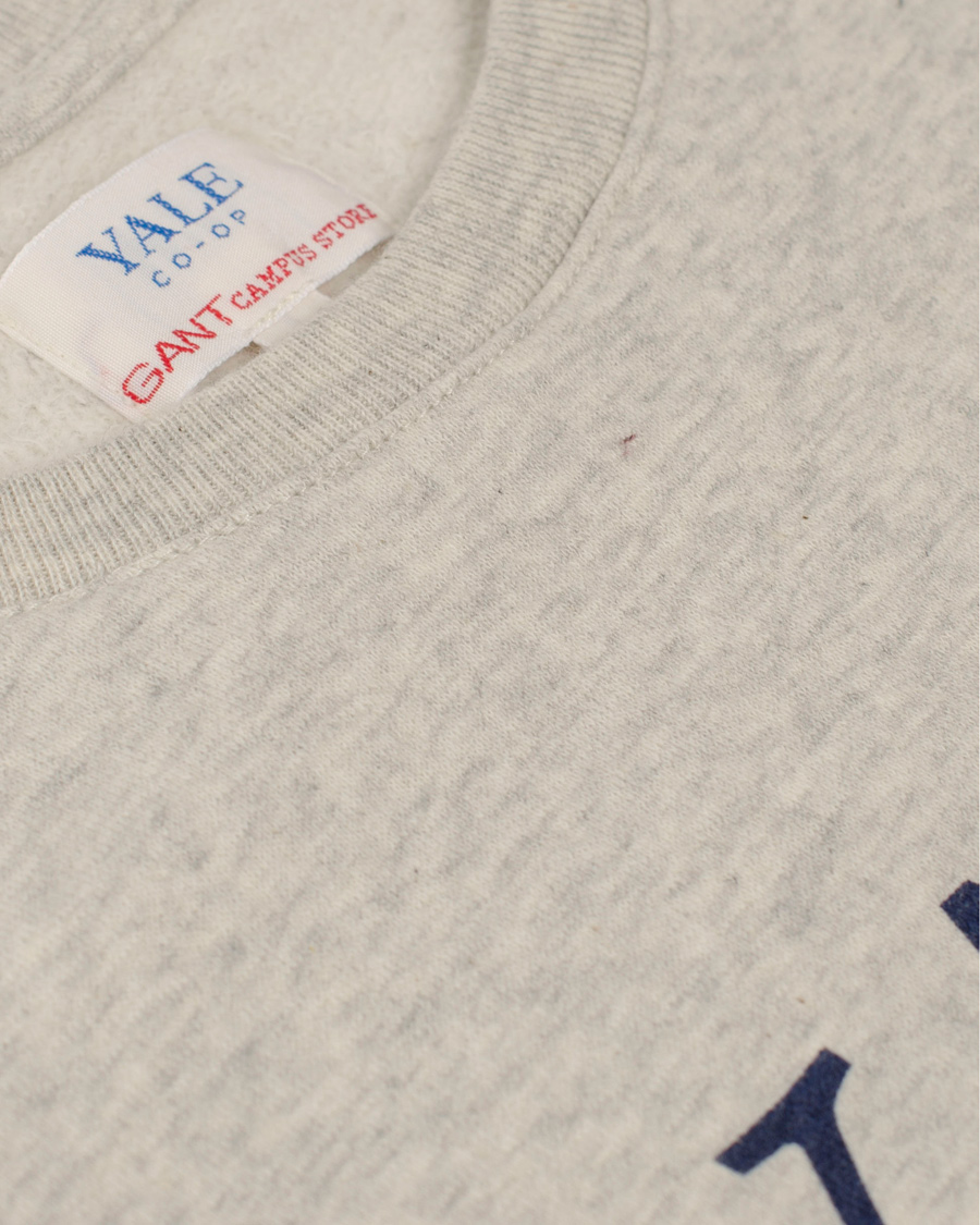 Homme | Pulls Et Tricots | GANT | Yale Coop C-Neck Sweat Light Grey Melange