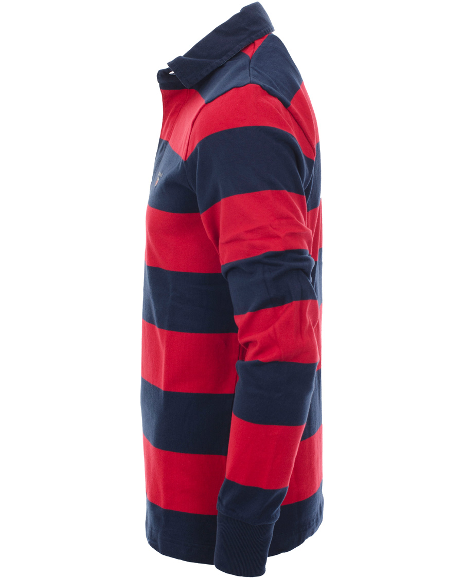 Homme | Pulls Et Tricots | GANT | Barstripe Heavy Rugger Cranberry Red