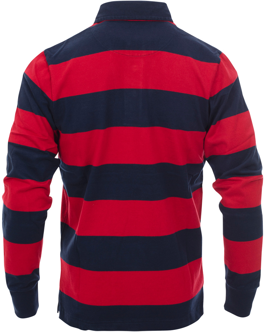 Homme | Pulls Et Tricots | GANT | Barstripe Heavy Rugger Cranberry Red