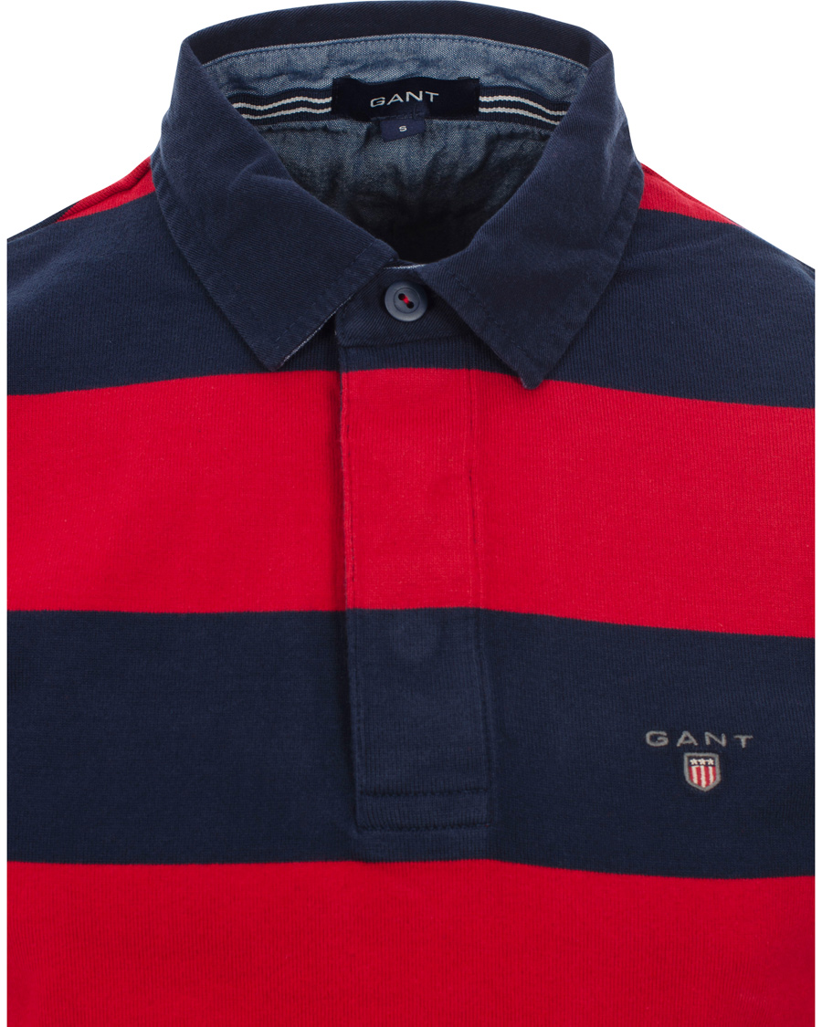 Homme | Pulls Et Tricots | GANT | Barstripe Heavy Rugger Cranberry Red