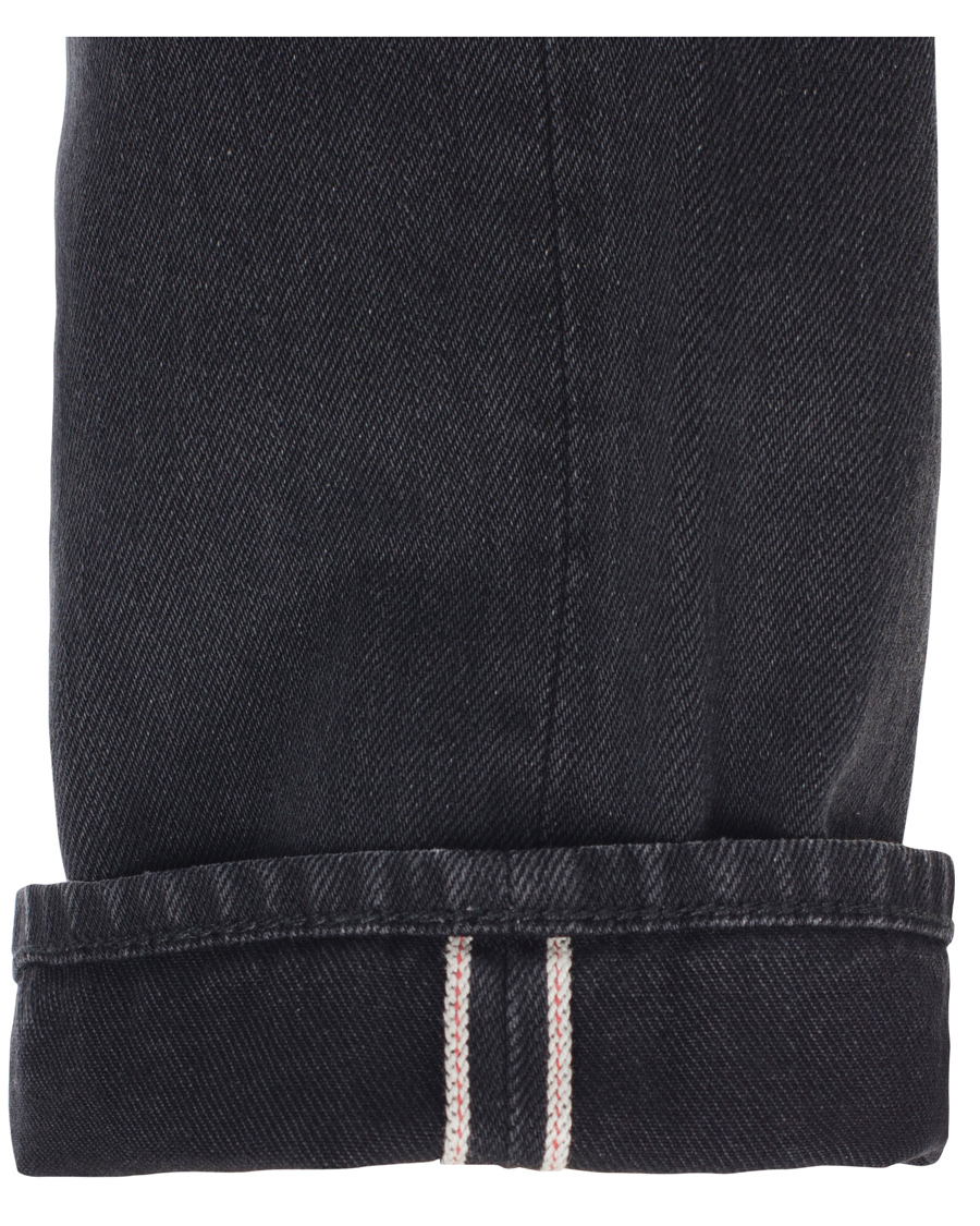 Heren | Jeans | GANT Rugger | Stick Boy Burned Selvedge Jeans Black Worn In