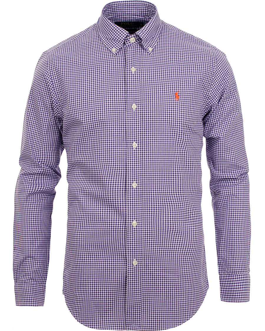 Homme | Chemises | Polo Ralph Lauren | Slim Fit Poplin Check Shirt Purple