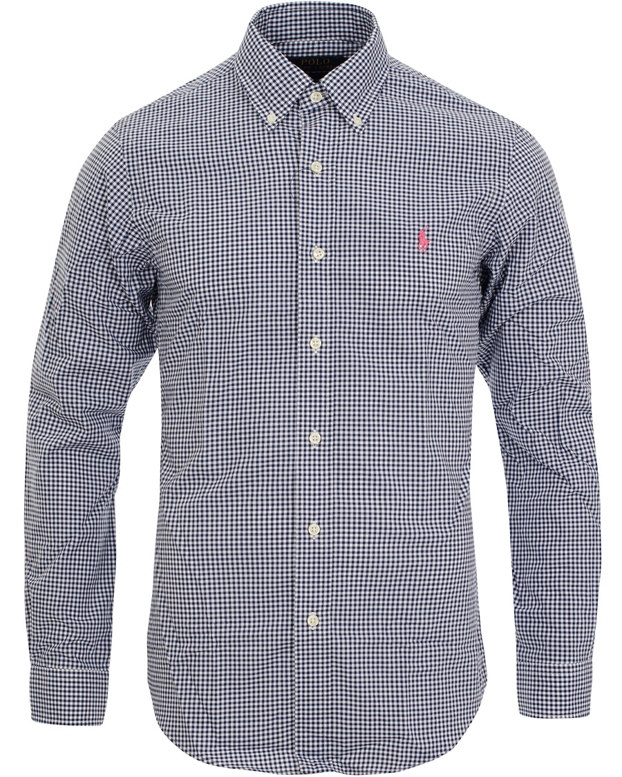 Homme | Chemises | Polo Ralph Lauren | Slim Fit Poplin Check Shirt Navy