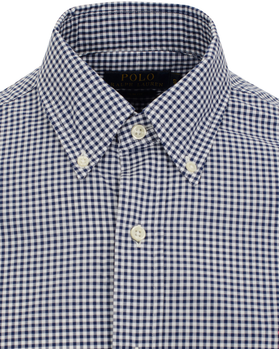 Homme | Chemises | Polo Ralph Lauren | Slim Fit Poplin Check Shirt Navy