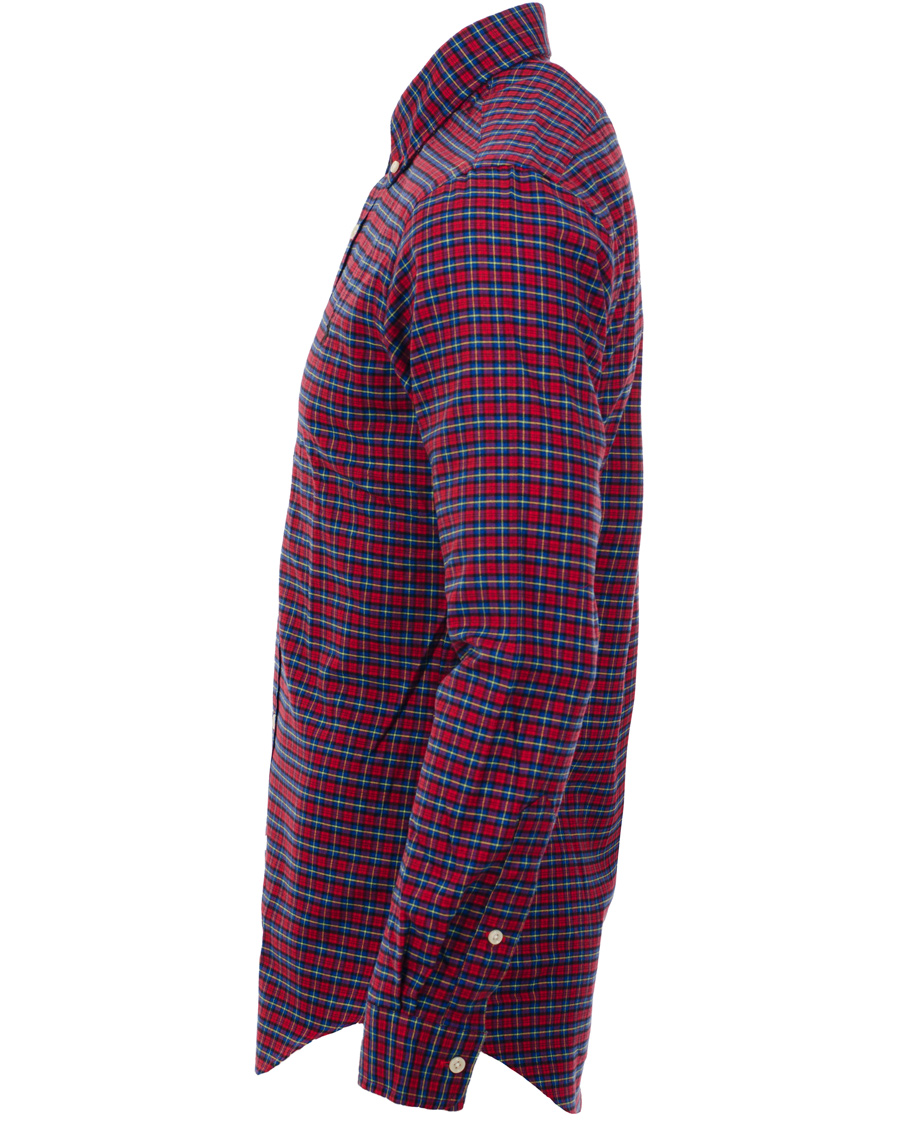 Heren | Overhemden | Polo Ralph Lauren | Slim Fit Flannel Check Shirt Red/Saphire