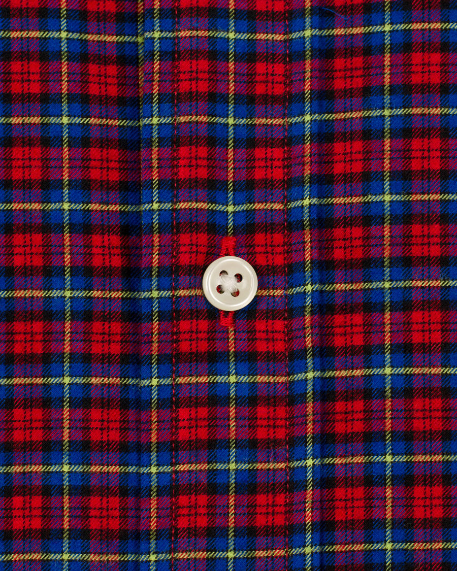 Heren | Overhemden | Polo Ralph Lauren | Slim Fit Flannel Check Shirt Red/Saphire