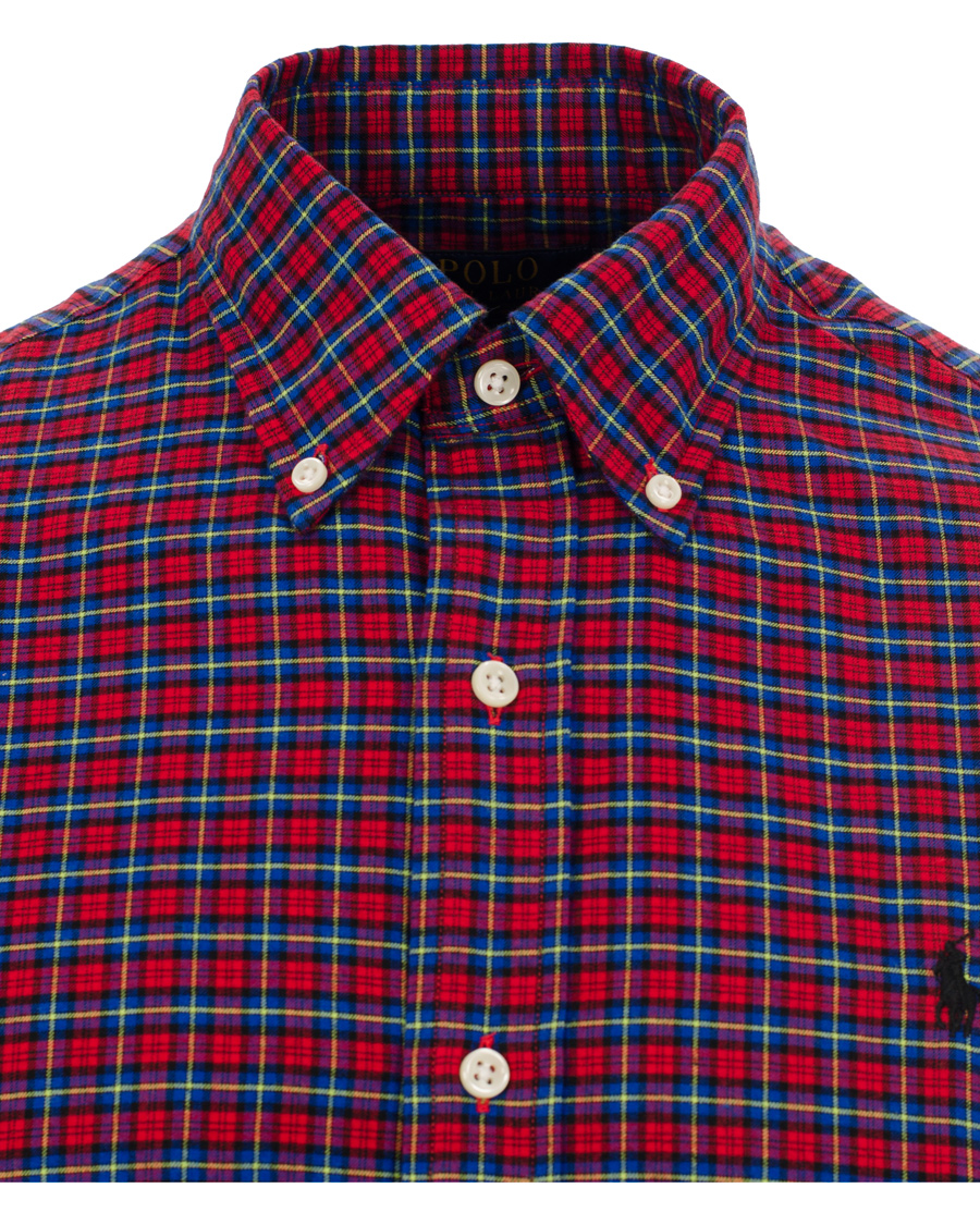 Heren | Overhemden | Polo Ralph Lauren | Slim Fit Flannel Check Shirt Red/Saphire