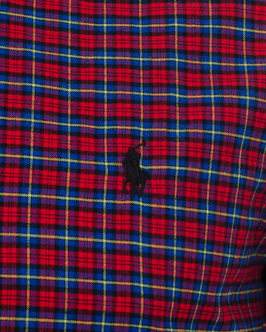 Heren | Overhemden | Polo Ralph Lauren | Slim Fit Flannel Check Shirt Red/Saphire