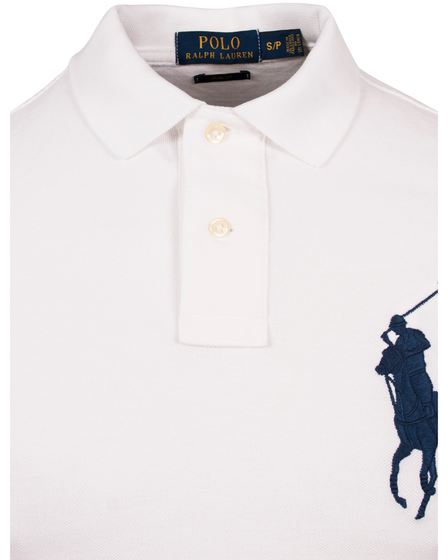 Heren | Polo's | Polo Ralph Lauren | Slim Fit Big Pony Piké White