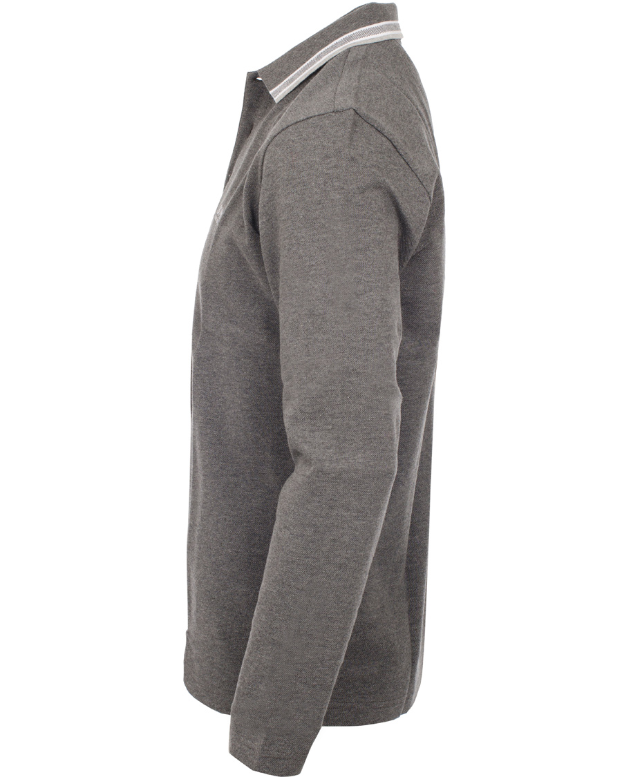Heren | Truien | BOSS GREEN | BOSS Athleisure Plisy Long Sleeve Piké Medium Grey