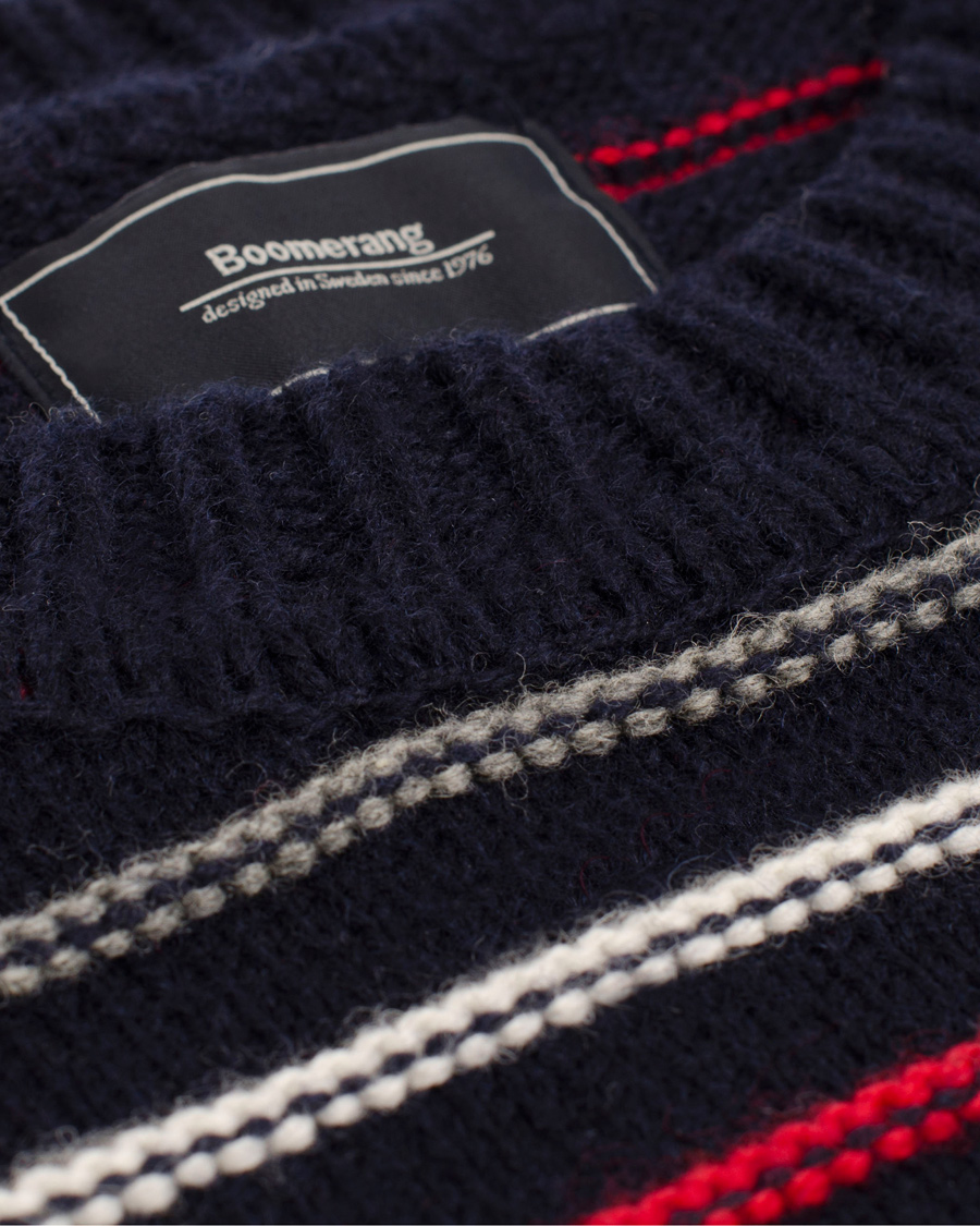 Homme | Pulls Et Tricots | Boomerang | Bo Structure Stripe Sweater Navy