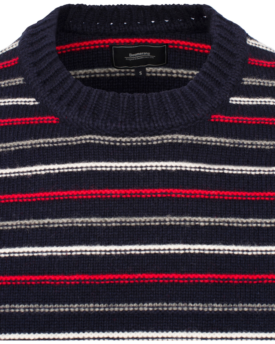 Homme | Pulls Et Tricots | Boomerang | Bo Structure Stripe Sweater Navy