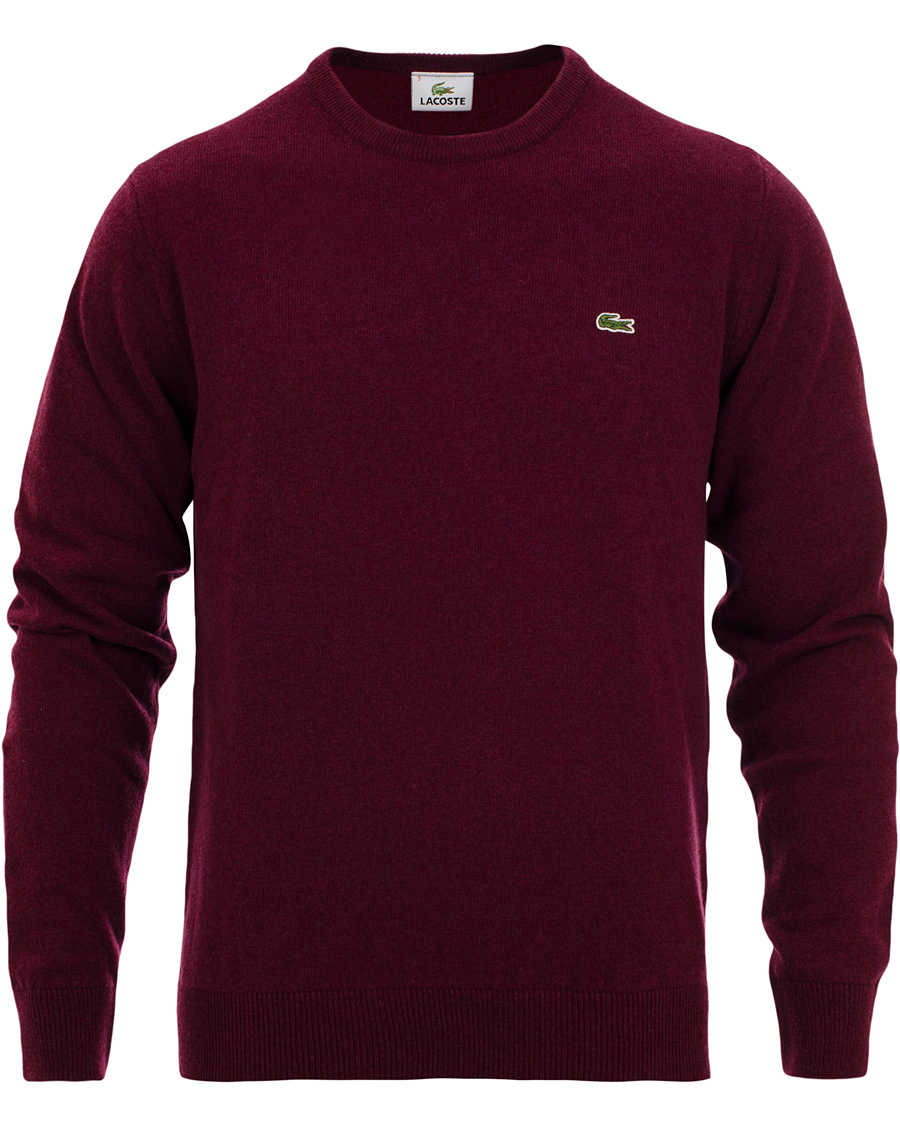Homme | Pulls Et Tricots | Lacoste | Lambswool Pullover Crew Neck Griottine Cherry