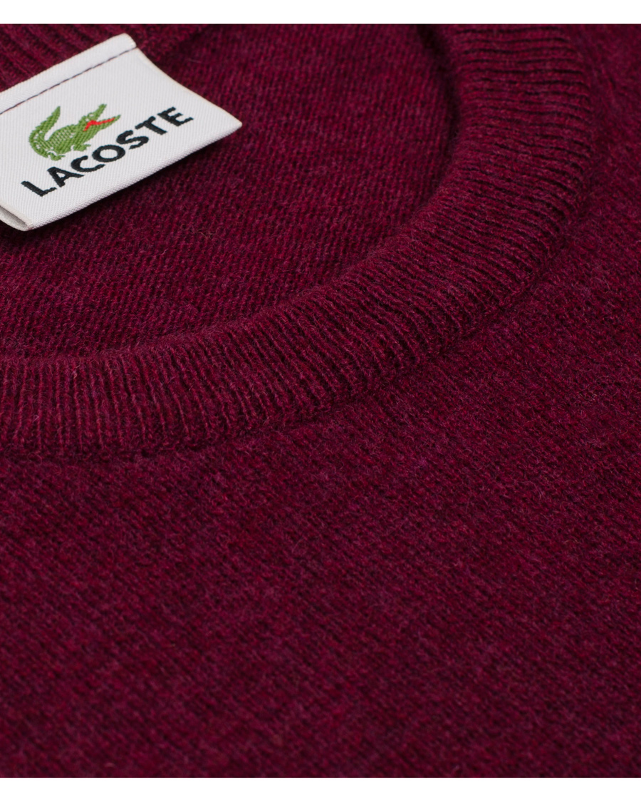 Homme | Pulls Et Tricots | Lacoste | Lambswool Pullover Crew Neck Griottine Cherry