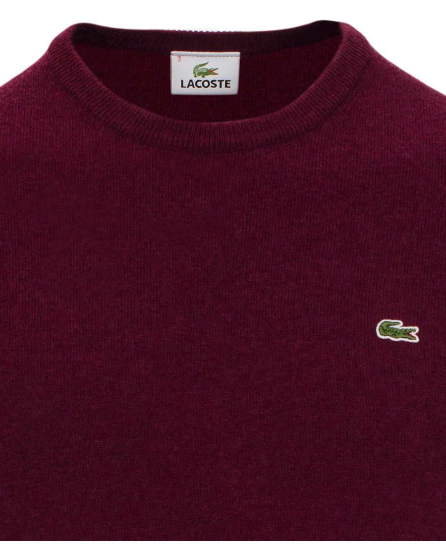 Homme | Pulls Et Tricots | Lacoste | Lambswool Pullover Crew Neck Griottine Cherry