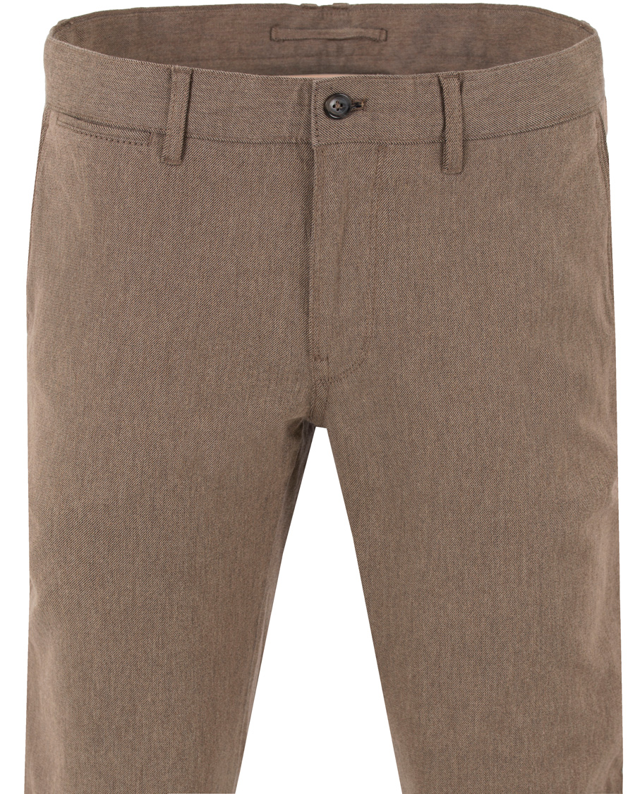 Homme | Pantalons | J.Lindeberg | Chaze Flannel Twill Chino Light Grey/Brown