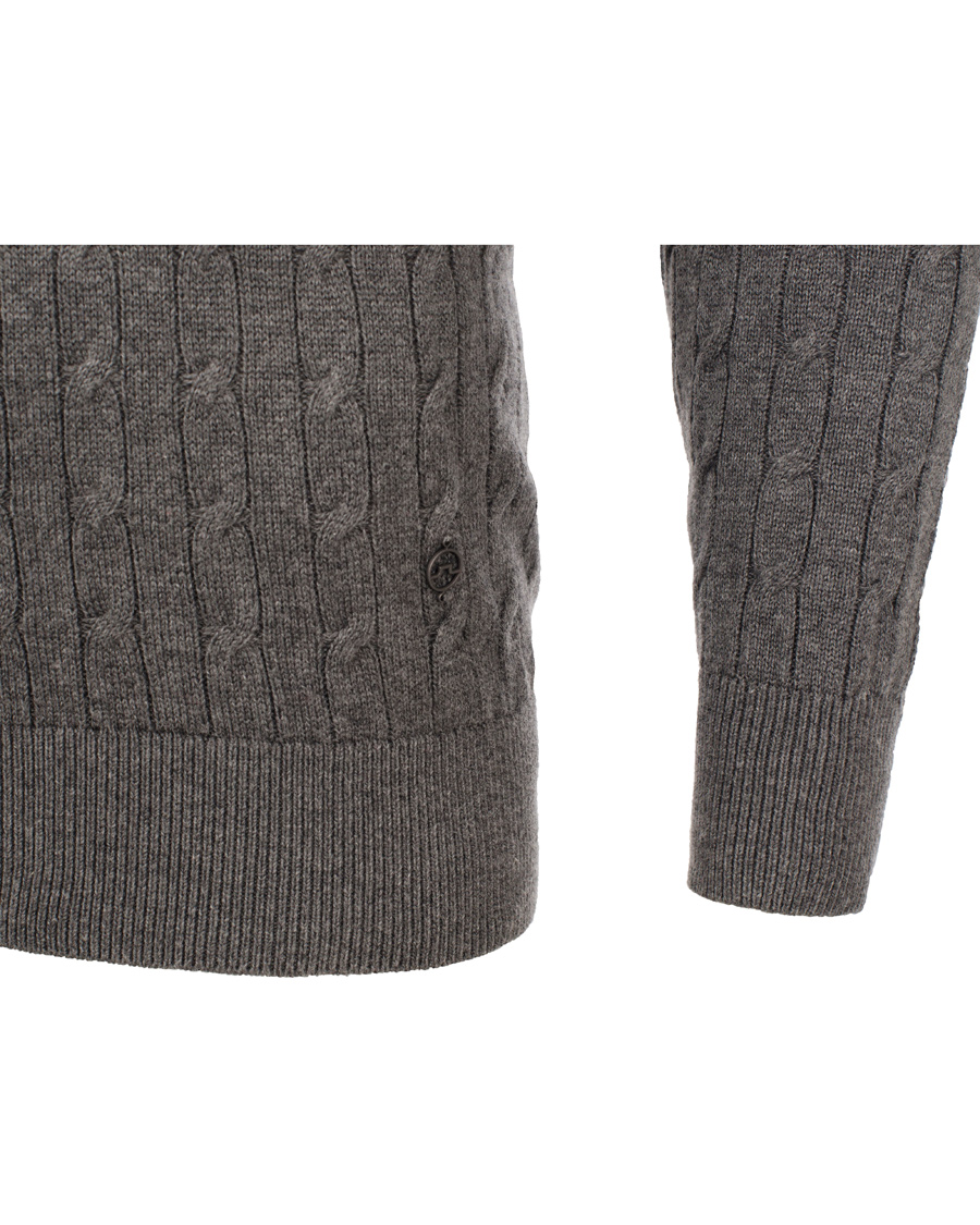 Homme | Pulls Et Tricots | J.Lindeberg | Jave Pullover Braid Cable Grey Melange