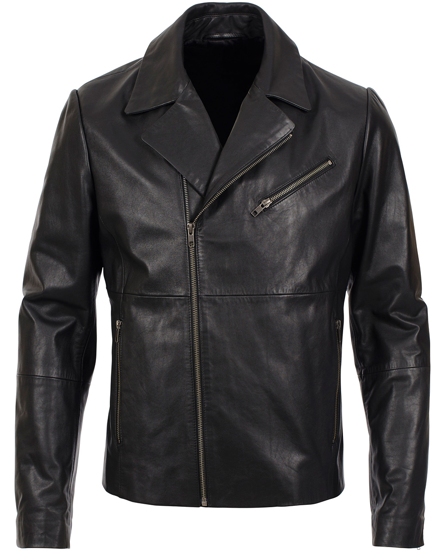 Heren | Jassen | Filippa K | Robert Leather Biker Jacket Black