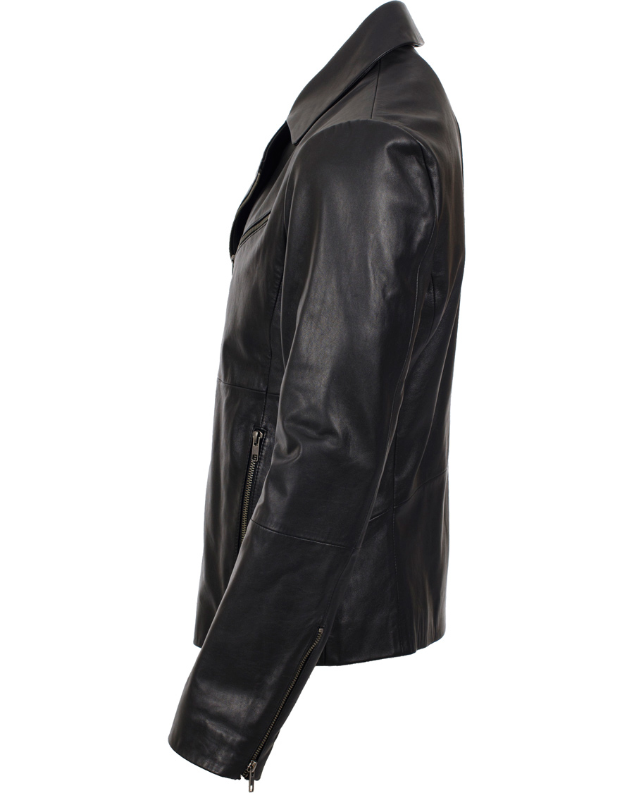 Heren | Jassen | Filippa K | Robert Leather Biker Jacket Black