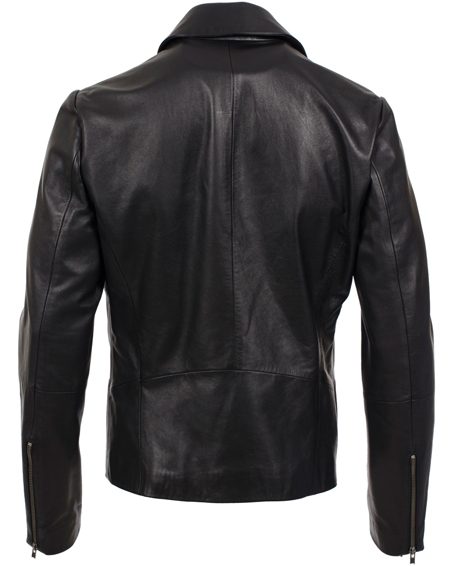 Heren | Jassen | Filippa K | Robert Leather Biker Jacket Black