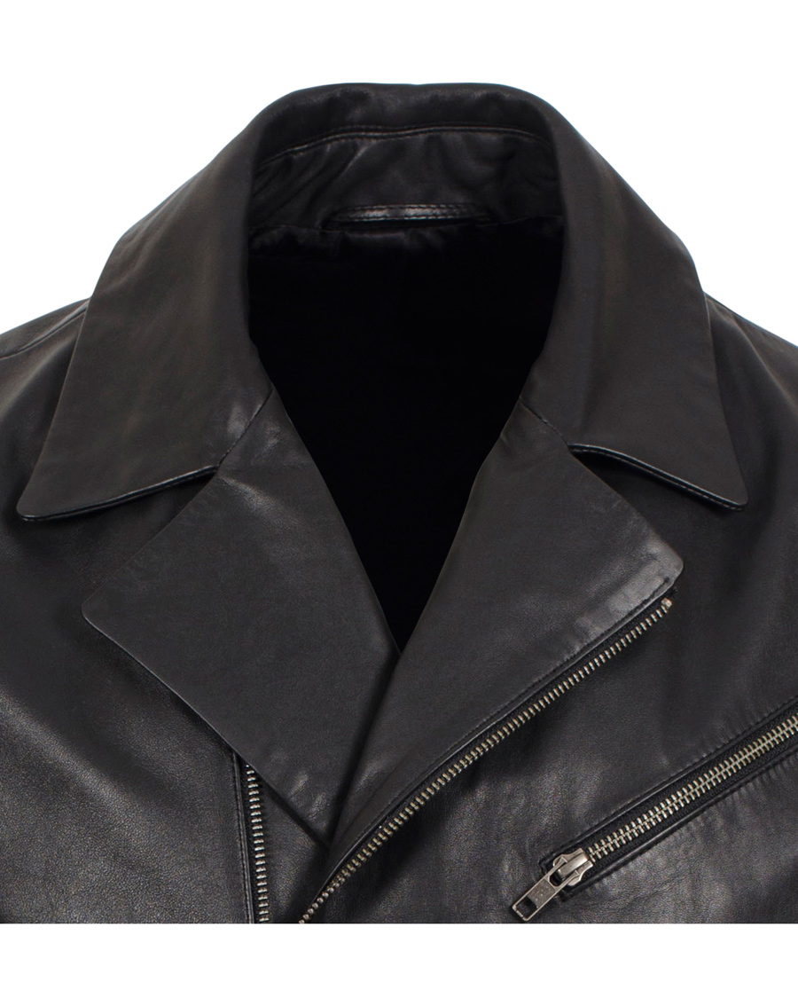 Heren | Jassen | Filippa K | Robert Leather Biker Jacket Black
