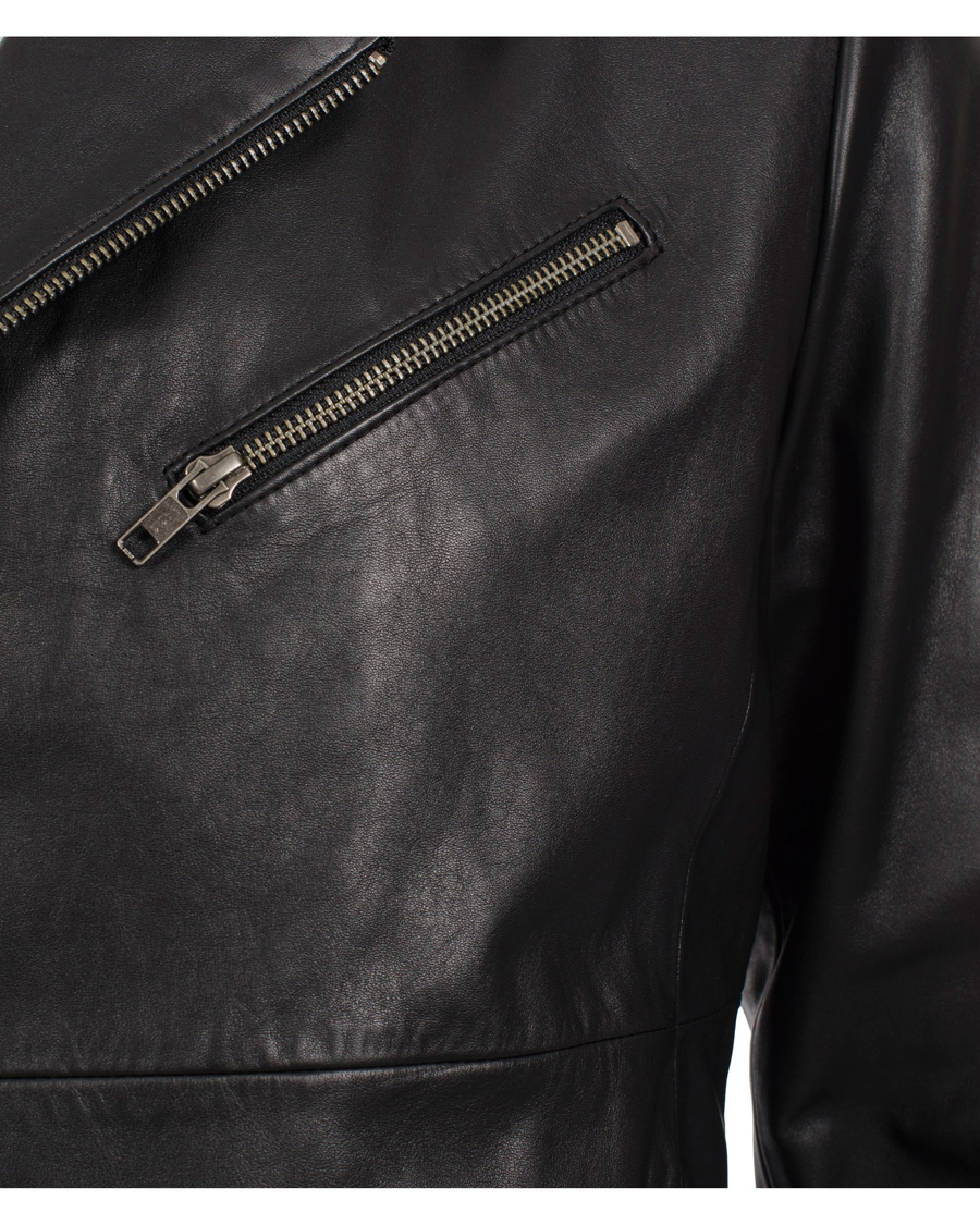 Heren | Jassen | Filippa K | Robert Leather Biker Jacket Black