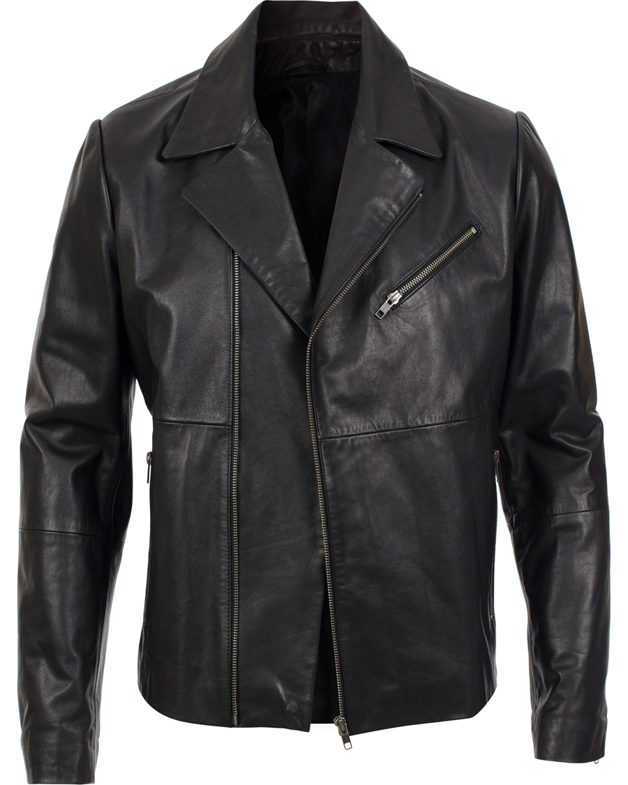 Heren | Jassen | Filippa K | Robert Leather Biker Jacket Black