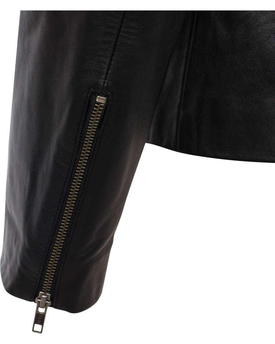 Heren | Jassen | Filippa K | Robert Leather Biker Jacket Black