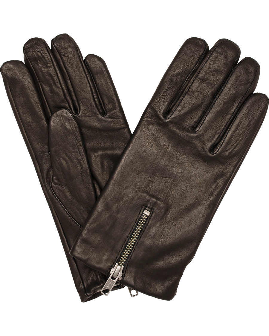 Homme | Filippa K Zip Leather Glove Black | Filippa K | Zip Leather Glove Black
