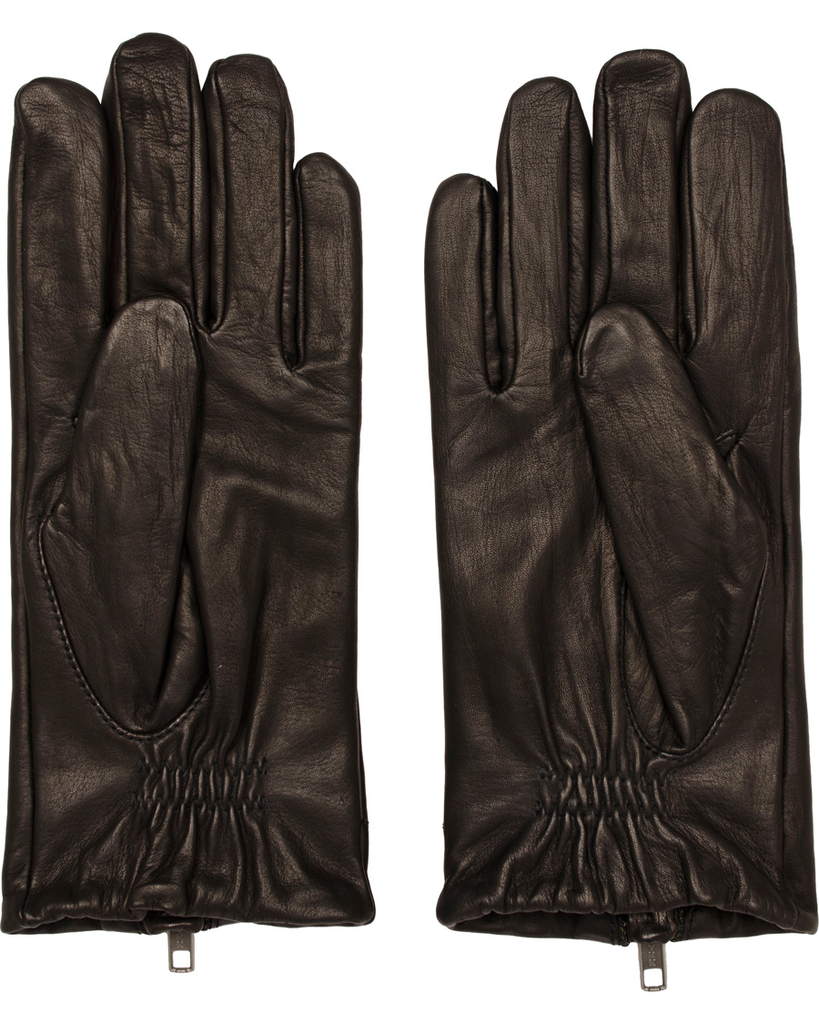Homme | Filippa K Zip Leather Glove Black | Filippa K | Zip Leather Glove Black