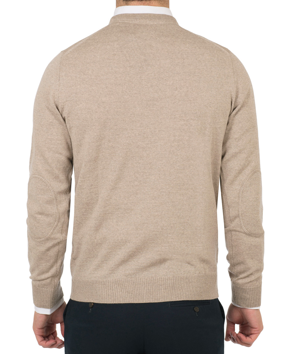 Heren | Truien | Stenströms | Merino Crew Neck Pullover Beige
