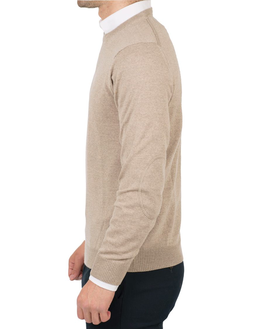 Heren | Truien | Stenströms | Merino Crew Neck Pullover Beige