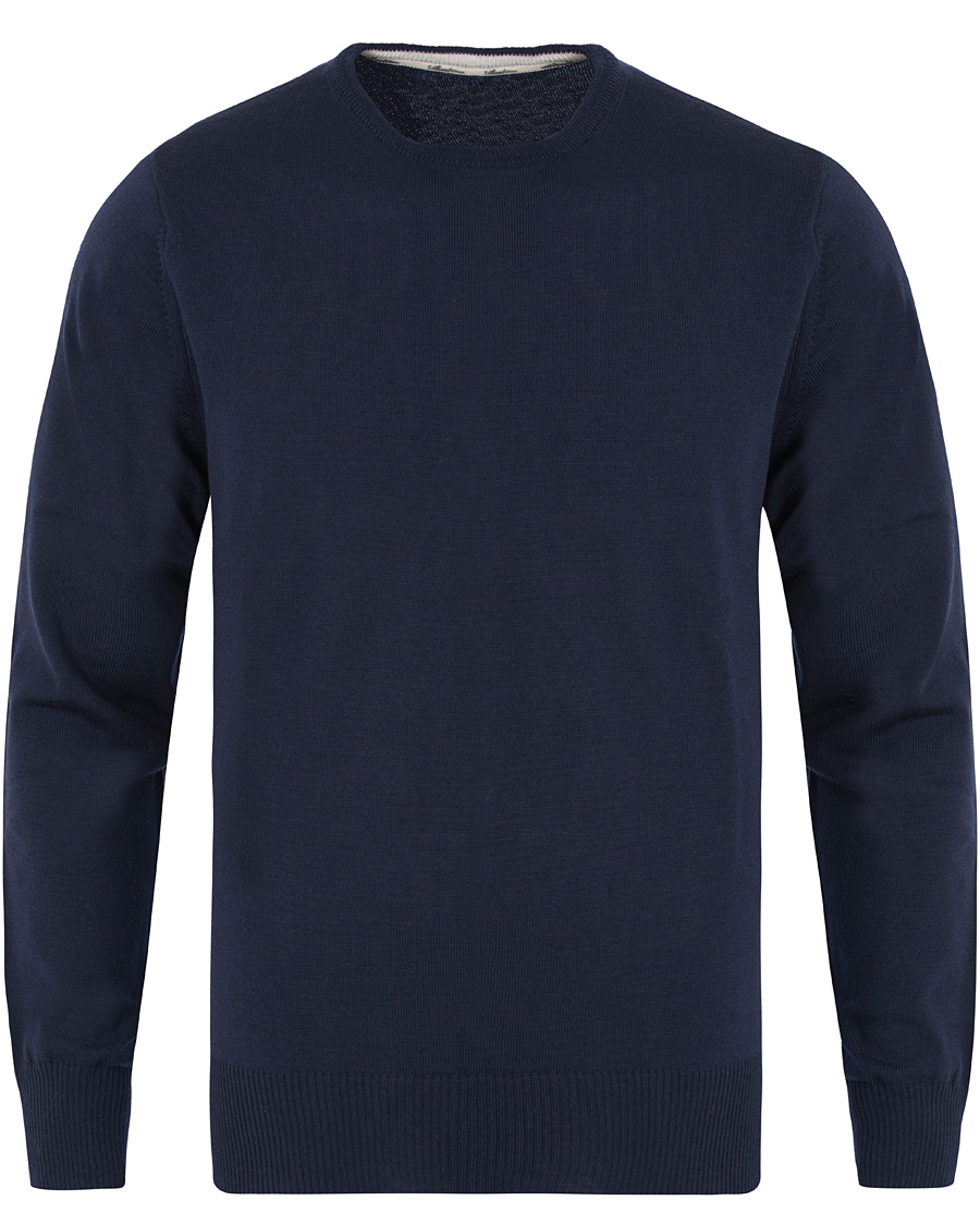 Homme | Pulls Et Tricots | Stenströms | Merino Crew Neck Pullover Navy