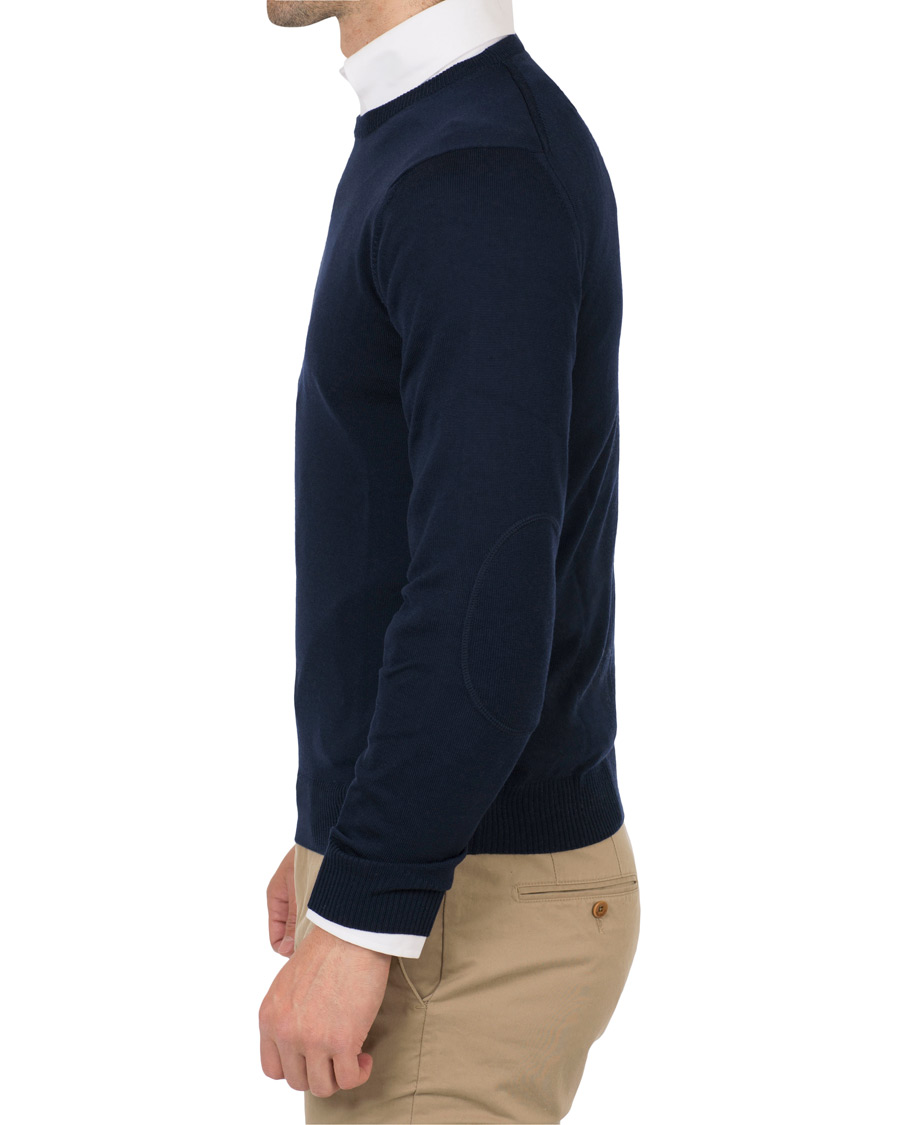 Homme | Pulls Et Tricots | Stenströms | Merino Crew Neck Pullover Navy