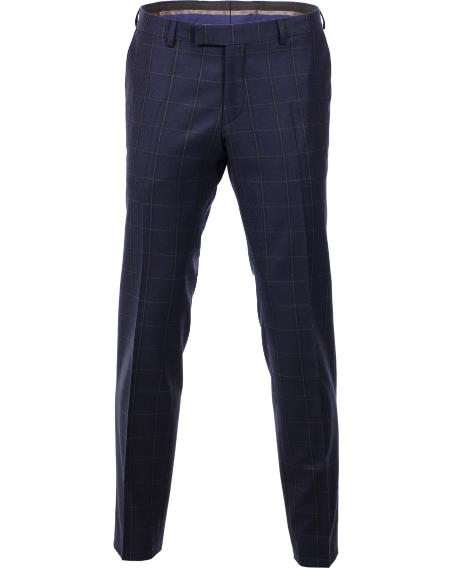 Heren | Pakken | Oscar Jacobson | Edmund Window Pane Suit Navy