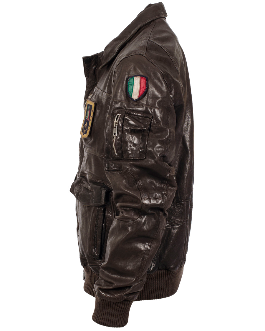 Homme | Manteaux Et Vestes | Aeronautica Militare | Pilot Uomo Leather Jacket Brown
