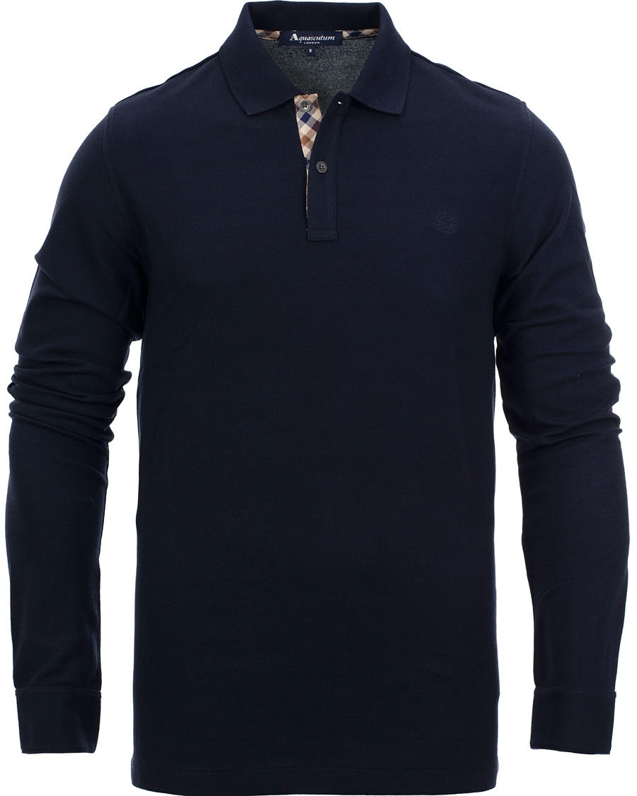 Homme | Pulls Et Tricots | Aquascutum | Long Sleeve Polo Navy