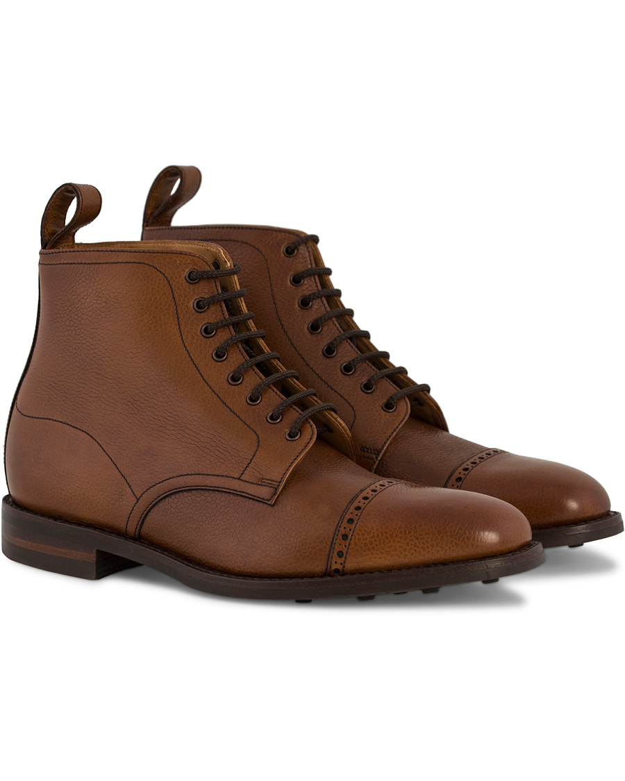 Heren | Loake 1880 Hyde Boot Brown Burnished Grain Calf | Loake 1880 | Hyde Boot Brown Burnished Grain Calf