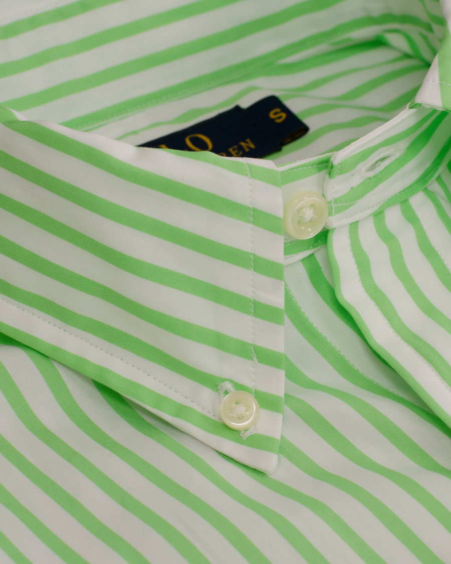 Homme | Chemises | Polo Ralph Lauren | Slim Fit Poplin Stripe Shirt Lime/White