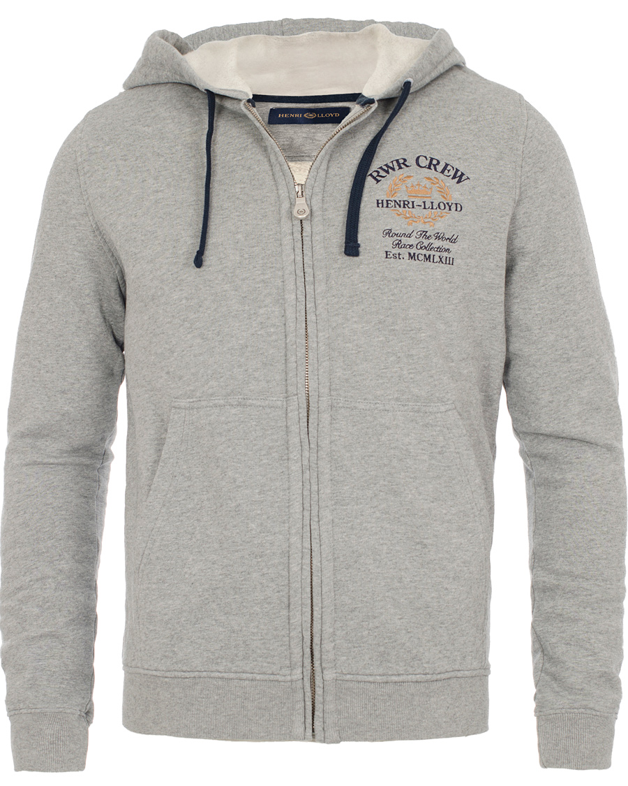 Homme | Pulls Et Tricots | Henri-Lloyd | Henri Lloyd Hopton Hooded Full Zip Sweat Grey Marl