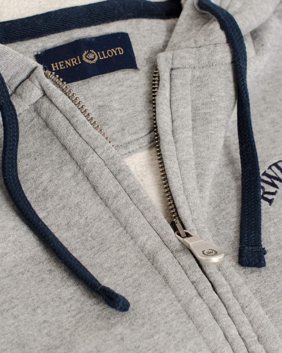 Homme | Pulls Et Tricots | Henri-Lloyd | Henri Lloyd Hopton Hooded Full Zip Sweat Grey Marl