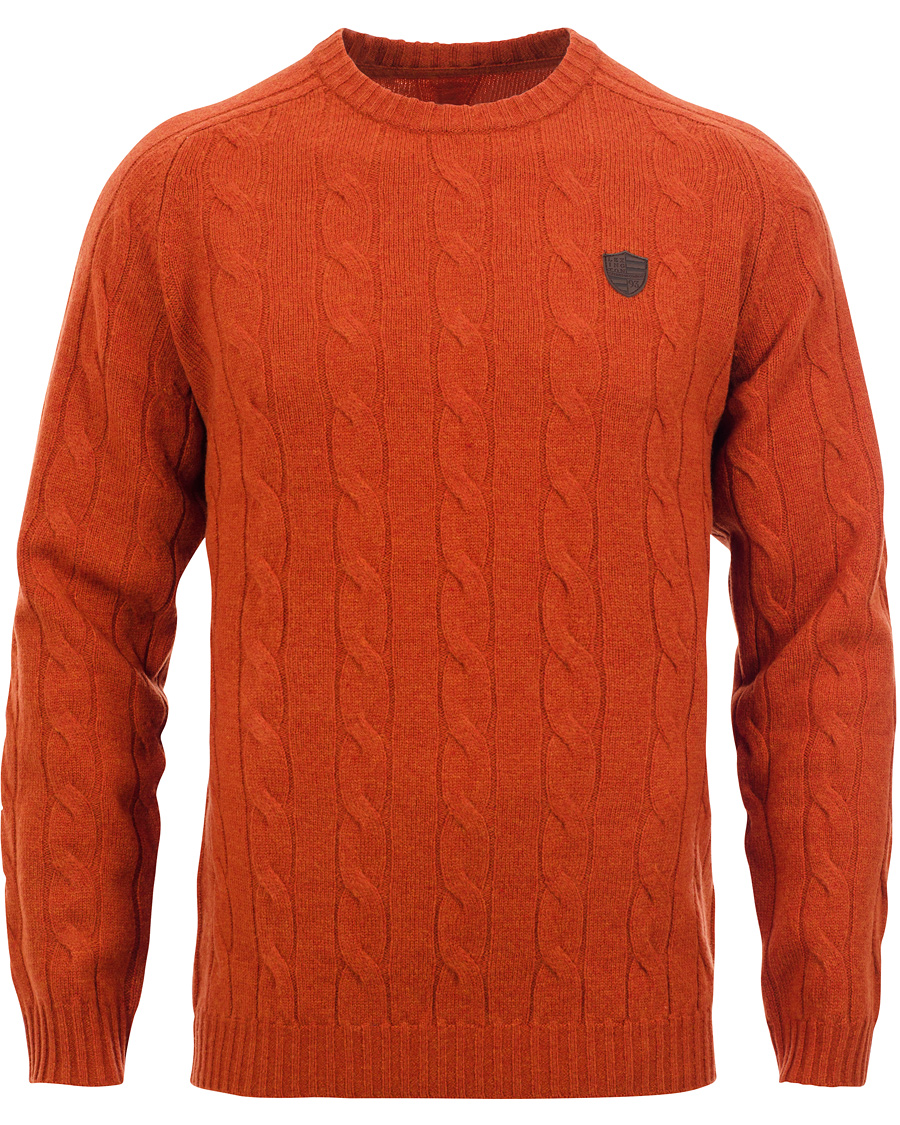 Homme | Pulls Et Tricots | Lexington | Andrew Cable Roundneck Orange Ketchup