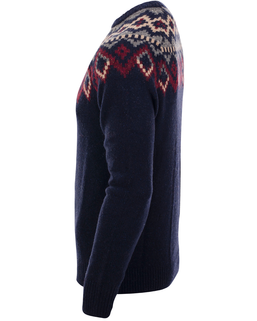 Heren | Truien | Boomerang | Merak Jaquard Sweater Night Sky