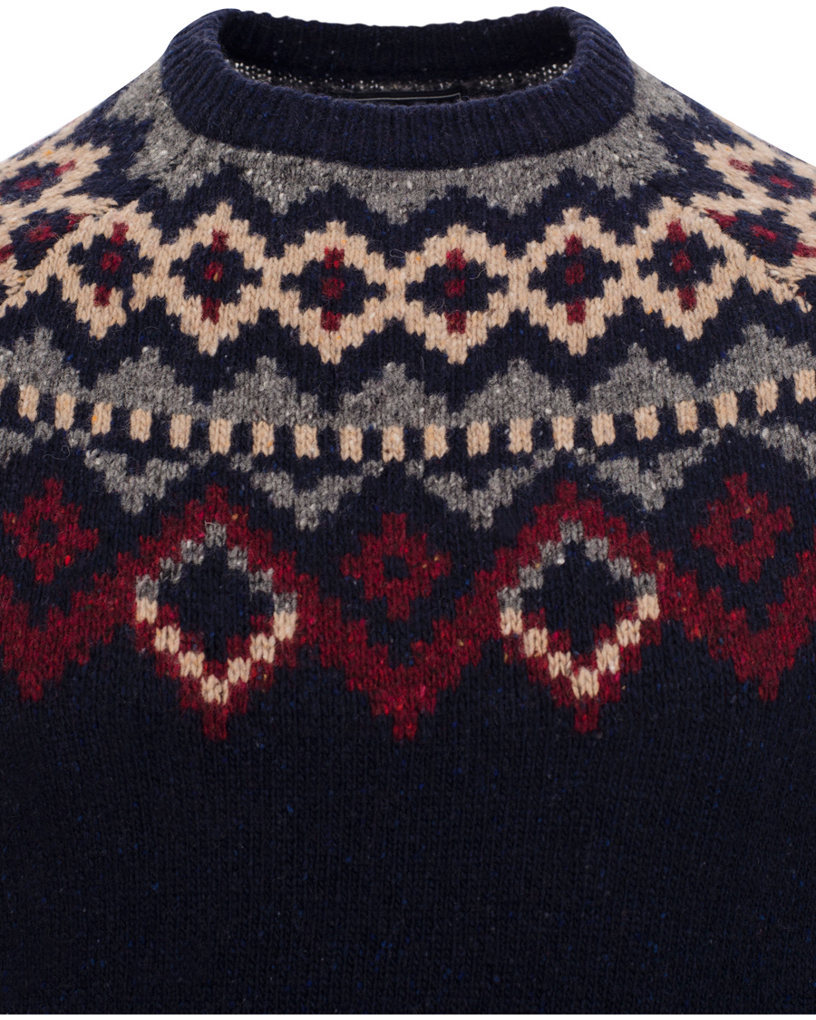 Heren | Truien | Boomerang | Merak Jaquard Sweater Night Sky