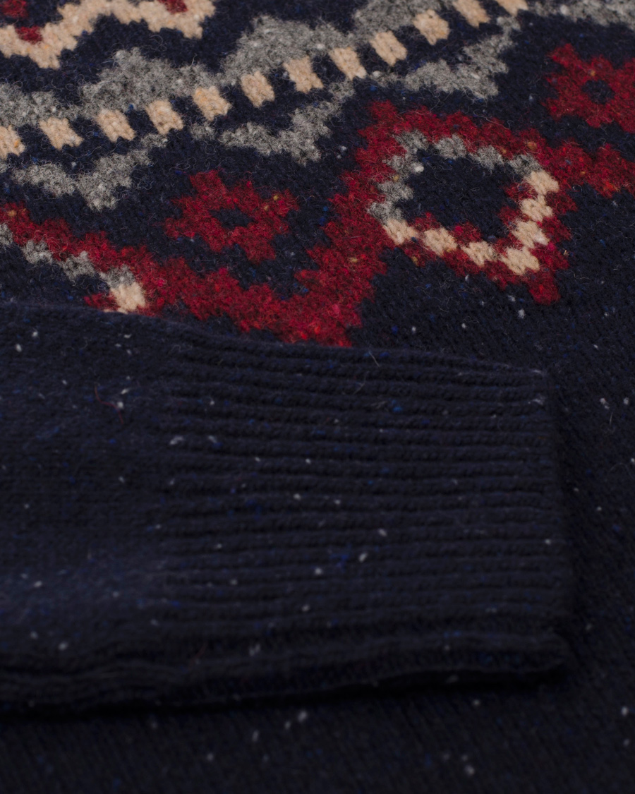 Heren | Truien | Boomerang | Merak Jaquard Sweater Night Sky