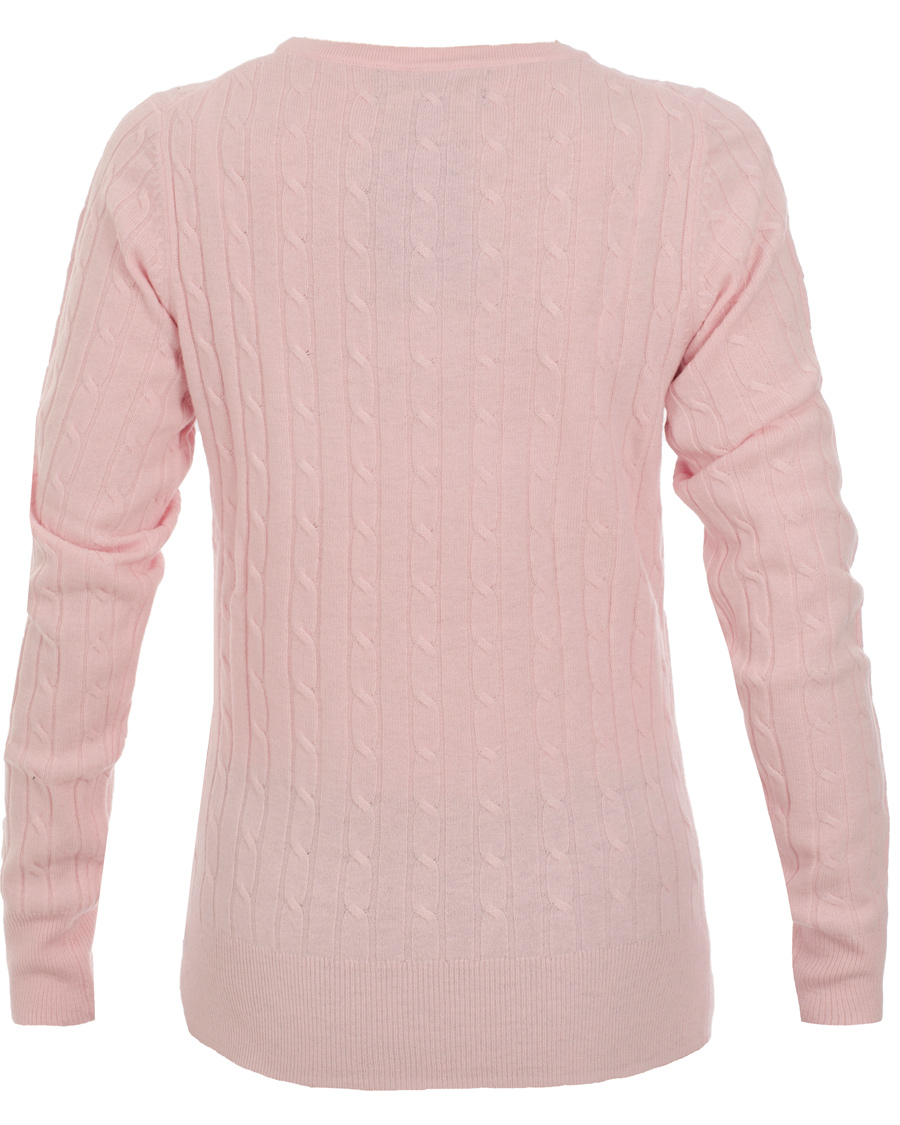 Homme | Pulls Et Tricots | GANT | Woman Stretch Lambswool Cable Crew Nantucket Pink